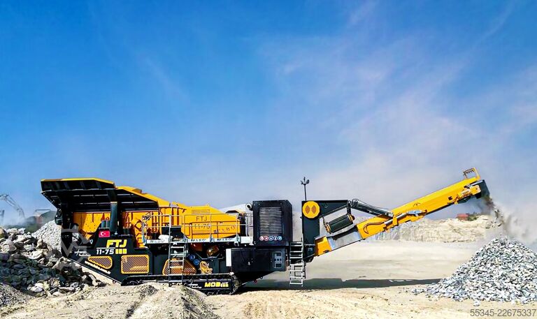 Crivo de escalpe sobre rastos FABO Tracked Screen Mobile Screening Plant FTJ-1175 FTB-1550
