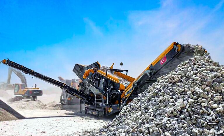 Crivo de escalpe sobre rastos FABO Tracked Screen Mobile Screening Plant FTJ-1175 FTB-1550