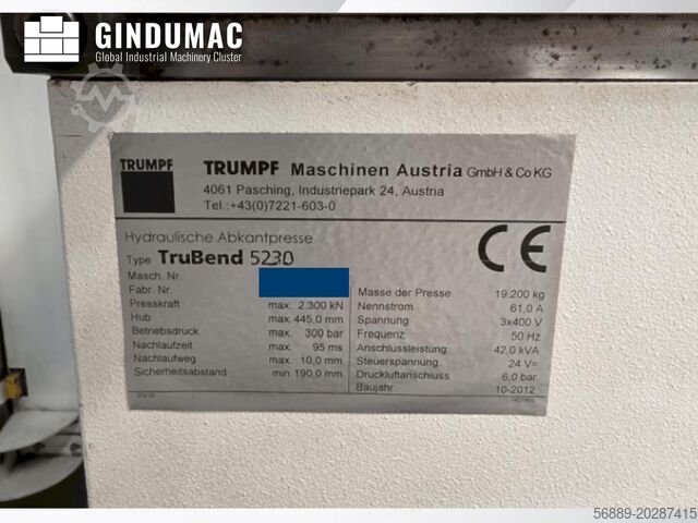 Kantbank TRUMPF TruBend 5230