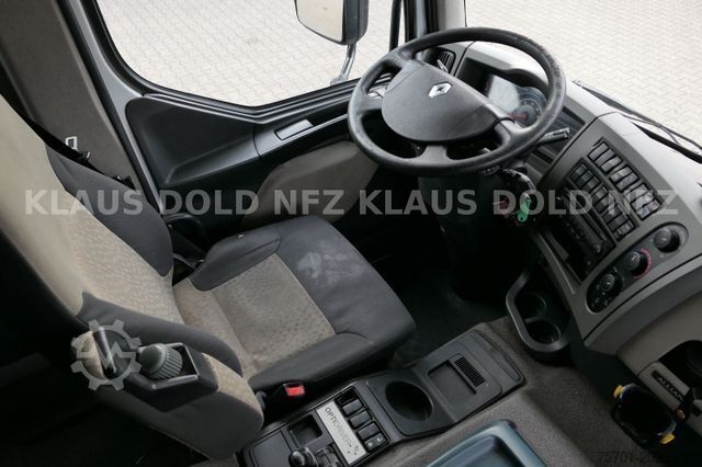 Plattewagen met zeil RENAULT Premium 430 Getränkewagen Lift-/Lenkachse EU5