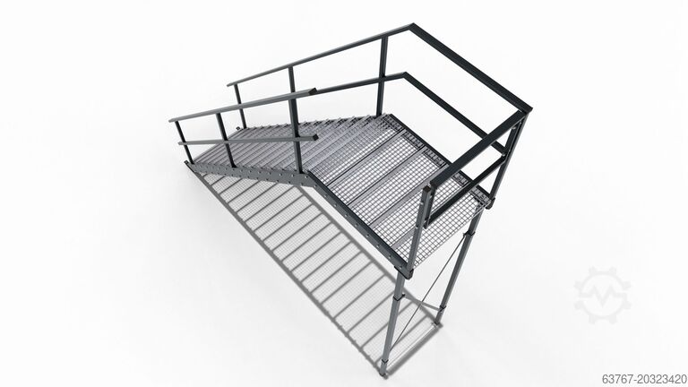 Lagerbühne | Stahlbühne | Mezzanine 300 m², Traglast: 350 kg/m² | 5,0 x 5,0 m | Lichte Höhe: 3,0m