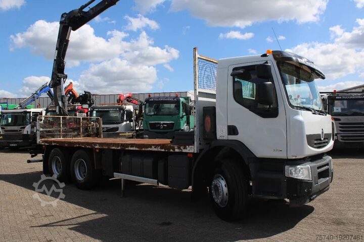 Vrachtwagen met kraan Renault Kerax 370 + HIAB 166-4 HIDRUO + 6X4 + MANUAL + ...