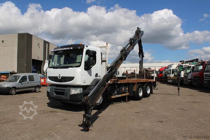 Vrachtwagen met kraan Renault Kerax 370 + HIAB 166-4 HIDRUO + 6X4 + MANUAL + ...