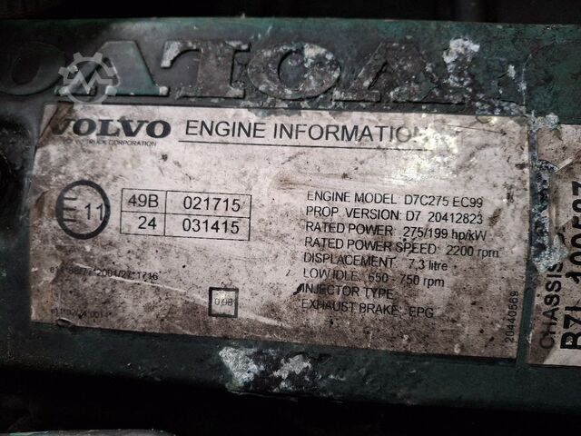 Motore VOLVO D7C275