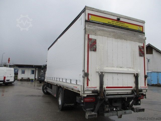 Flatbed truck with tarp MAN TGM 18.320, LBW, Luft-Luft, TÜV 04/2026