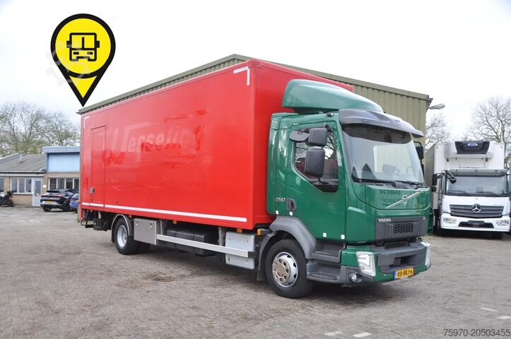 Koffer Volvo FL 250 16 Tonner SCHUIFZEIL + GESLOTEN BAK + LA...