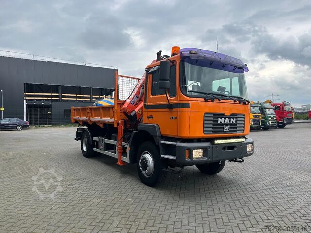 Wywrotka 3-stronna MAN 18.284 4x4 3 zijdige kipper/ Kraan