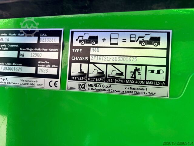 Wiellader Merlo MERLO Roto 40.16 Teleskoplader 557h Stapler