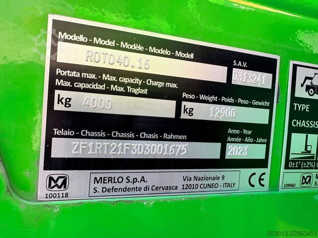 Wiellader Merlo MERLO Roto 40.16 Teleskoplader 557h Stapler