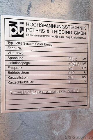 Transformador Peters & Thieding ZK8 System Calor Emag