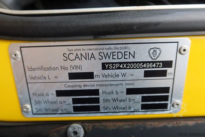 Bavul Scania P250 Bak+Klep E6 Dhollandia 1500 kg