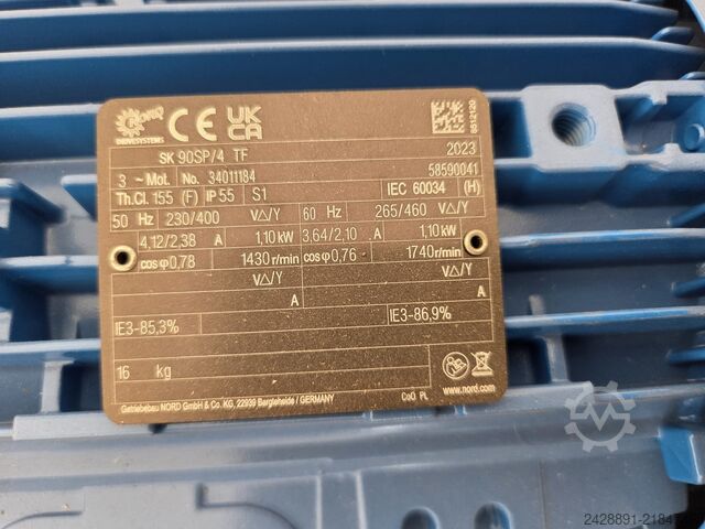 Novo motorredutor nº 7 Nord SK 01F AL-90SP/4 TF