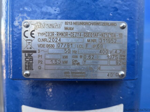 Pompe submersible immergée Hidrostal C03R-RMN3R+CEZY4-GSEQ1AF+NZ1Z10A-10