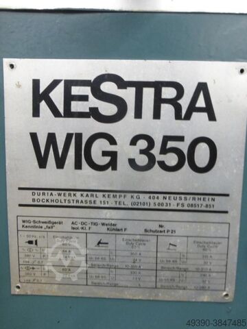 TIG lasmachine, elektrisch lasapparaat, TIG lasmachine, E-lasapparaat ook geschikt voor elektroden. KESTRA WIG 350 AC/DC