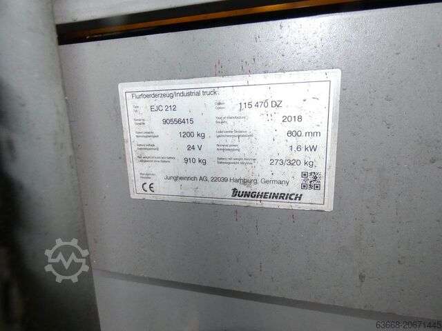 Impilatore pedonale Jungheinrich EJC 212- 470 DZ