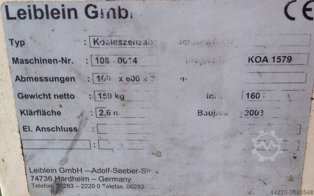 Koaleszenzenzabscheider Leiblein 