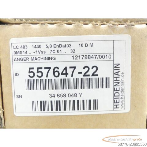 Component Heidenhain LC 483/10nm ML 1440 ID 557647-22 + AE LC 4xx ID 559308-05 - ungebr.-