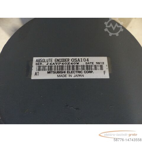 Mitsubishi engine Mitsubishi HA200NC-S SN 8Z055 + Encoder OSA104 SN J4AVP40Z40W ungebr.