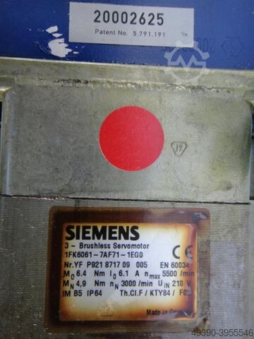 Buisbuigmachine, doornbuigmachine, buigmachine voor buizen en profielen; met servomotor, buigen van SIEMENS 1FK6061-7AF71-1EG0