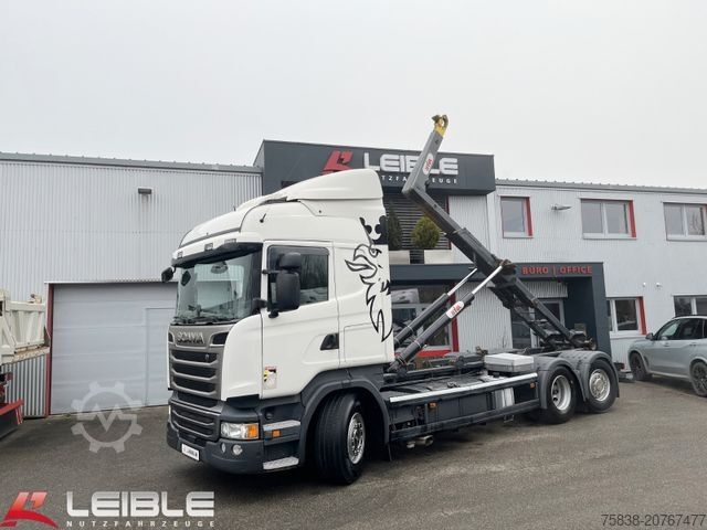 Haakarm vrachtwagen SCANIA R 450LB*6x2*Hyva*Lift/Lenk*2Tank*Standklima*ADR*