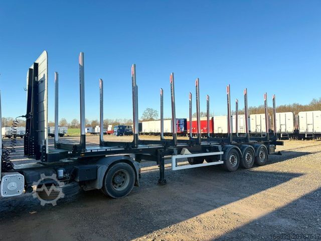 Houtstam-oplegger PAVIC Holzauflieger mit Schemel und Rungen