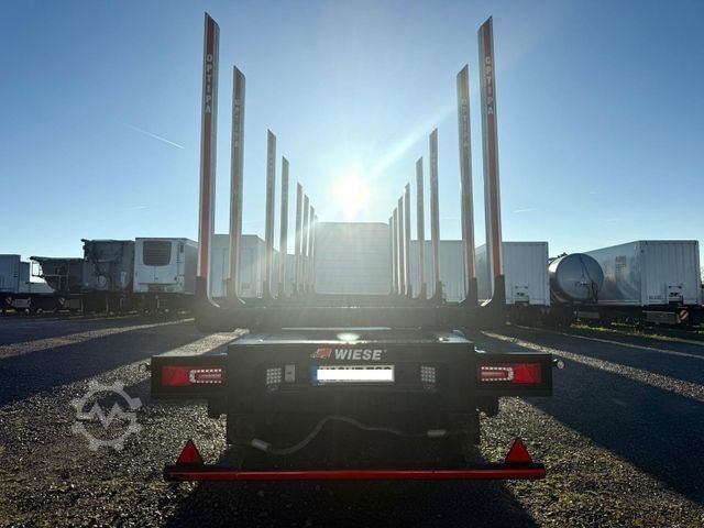 Houtstam-oplegger PAVIC Holzauflieger mit Schemel und Rungen