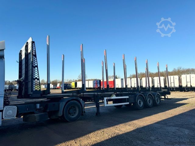 Houtstam-oplegger PAVIC Holzauflieger mit Schemel und Rungen