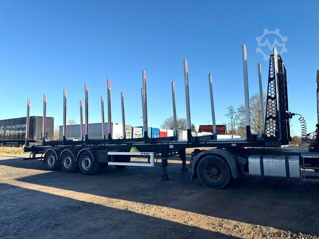 Houtstam-oplegger PAVIC Holzauflieger mit Schemel und Rungen