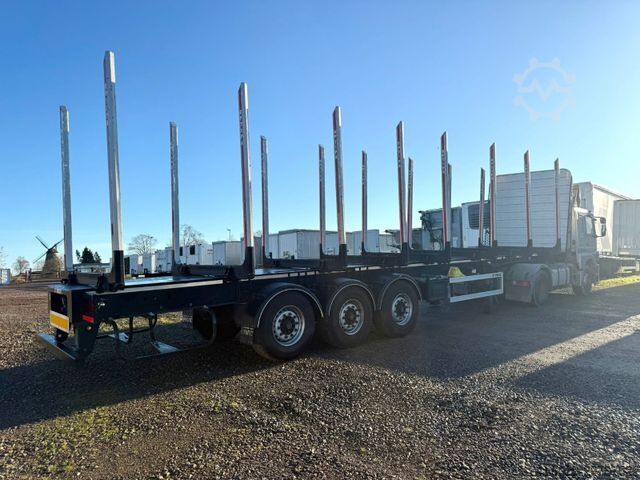 Houtstam-oplegger PAVIC Holzauflieger mit Schemel und Rungen