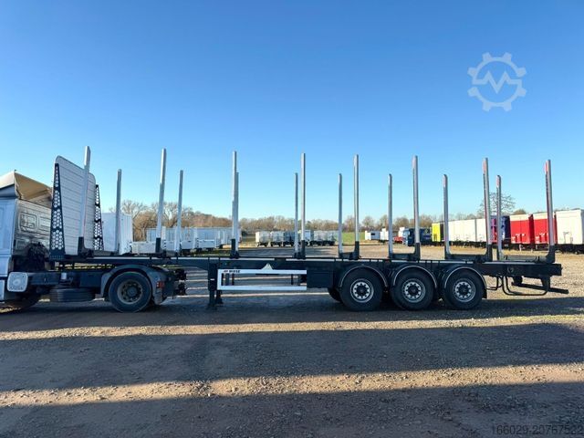 Houtstam-oplegger PAVIC Holzauflieger mit Schemel und Rungen