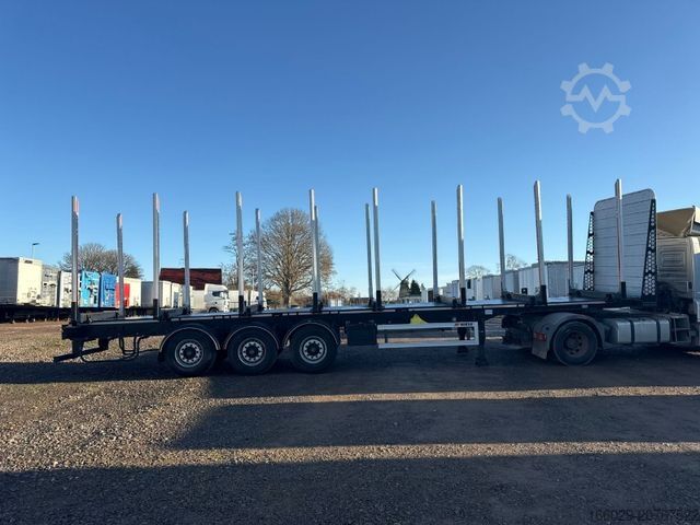 Houtstam-oplegger PAVIC Holzauflieger mit Schemel und Rungen