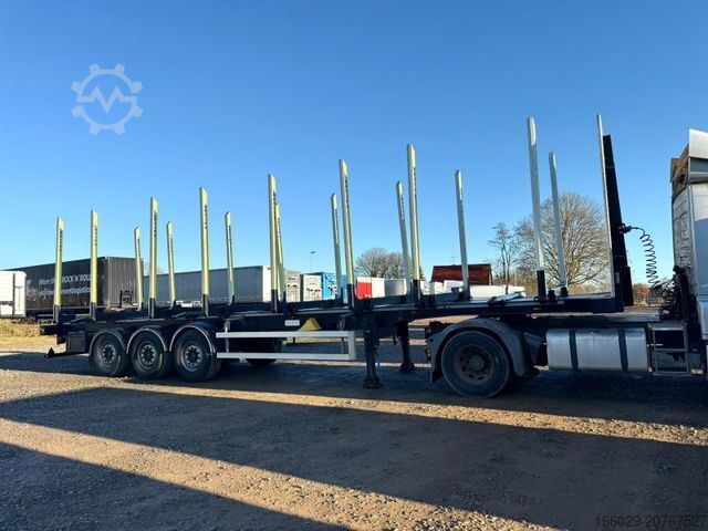 Houtstam-oplegger PAVIC Holzauflieger mit Schemel und Rungen