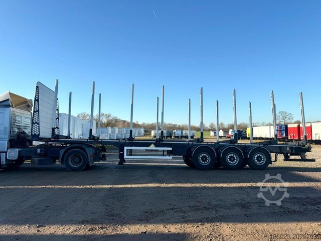 Houtstam-oplegger PAVIC Holzauflieger mit Schemel und Rungen