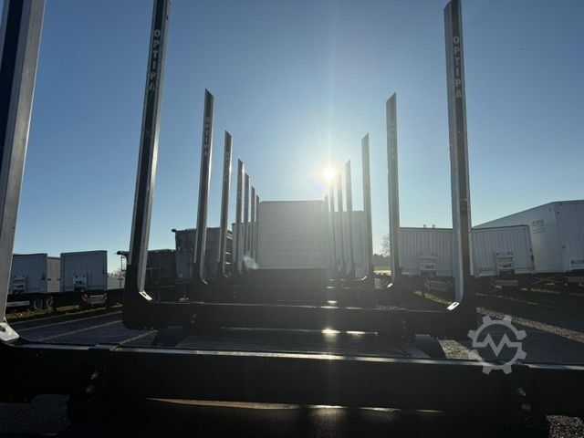 Houtstam-oplegger PAVIC Holzauflieger mit Schemel und Rungen