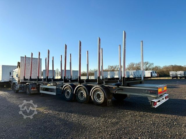 Houtstam-oplegger BENALU Timberliner Holzauflieger mit Schemel und Rungen