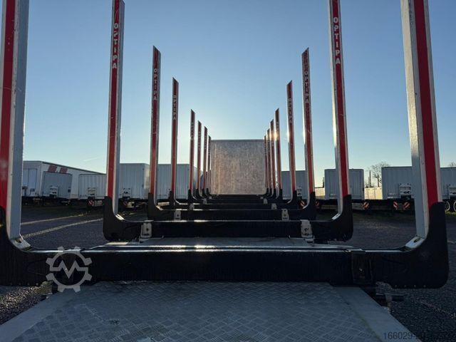 Houtstam-oplegger BENALU Timberliner Holzauflieger mit Schemel und Rungen