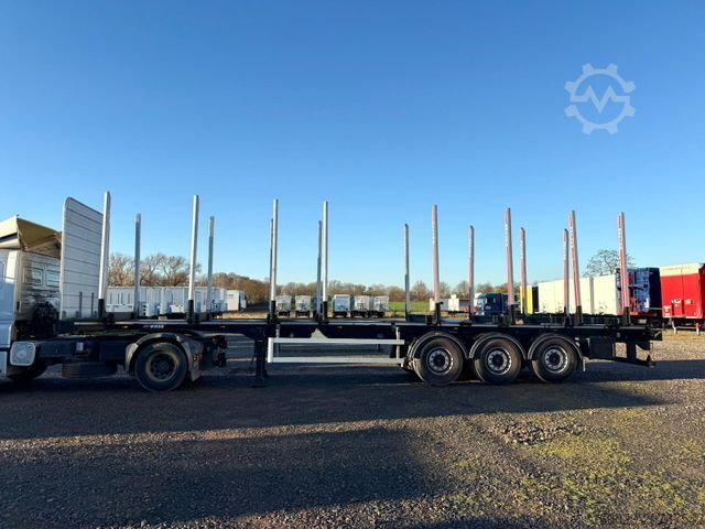 Houtstam-oplegger PAVIC Holzauflieger mit Schemel und Rungen