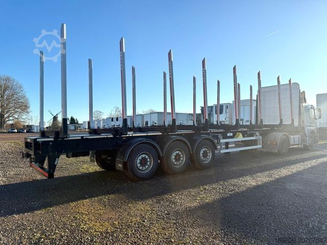 Houtstam-oplegger PAVIC Holzauflieger mit Schemel und Rungen