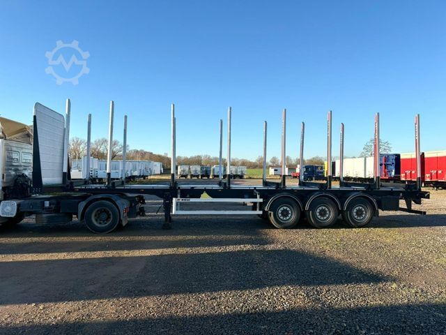 Houtstam-oplegger PAVIC Holzauflieger mit Schemel und Rungen