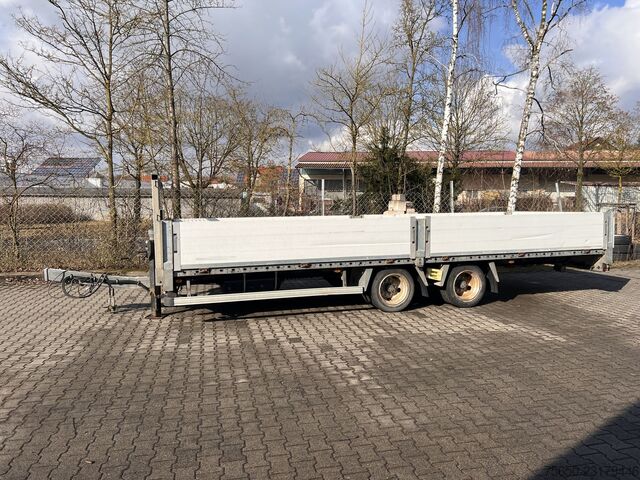 Open aanhangwagen Humbaur HBTZ 137224  14,4 t Tandem- Pritschenanhänger- Tieflader