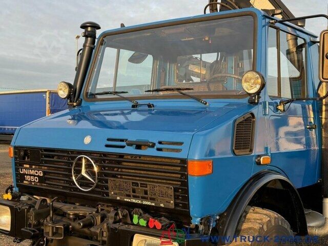 Three-sided tipper truck Unimog U1650 Hiab 071AW - 5+6 Steuerkreis - 2Zapfwellen