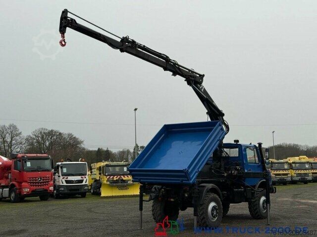 Three-sided tipper truck Unimog U1650 Hiab 071AW - 5+6 Steuerkreis - 2Zapfwellen