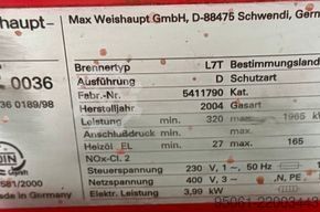  Weishaupt L7T - 1965kw /// Ecoflam-710kw /// Neu unbenutzt