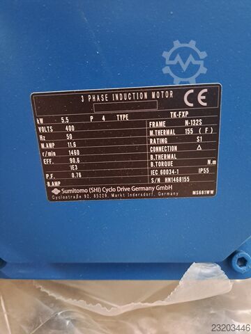 Motorredutor Sumitomo CHHM8-6135EEP-15/T N132S/4 IE3 YE01 5,5 kW, 95 rpm Sumitomo Drive Technologies CHHM8-6135EEP-15/TN132S/4