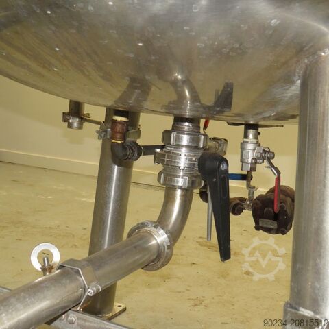 670 l nerezová míchací nádrž s dieselovým pláštěm DIESSEL GMBH & CO. 500 LITRE