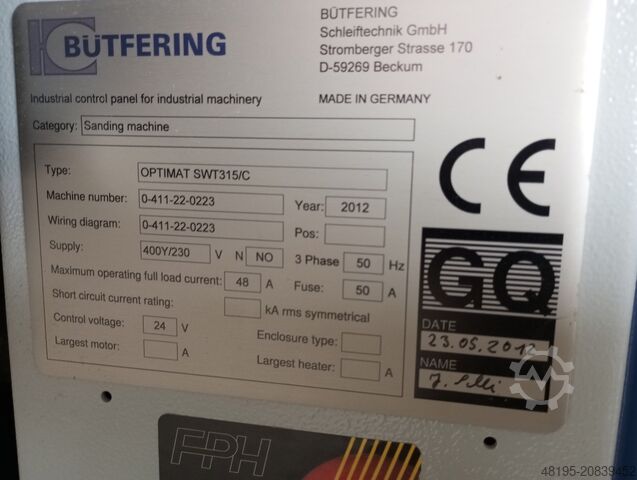 Wide belt sander Bütfering SWT 315/C