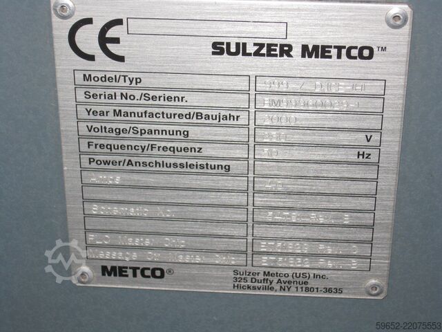 Installation de revêtement HVOF DJCE Oerlikon Sulzer Metco HVOF DJCE