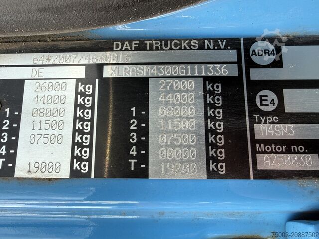 Tipper truck Daf CF450 6X2 Palfinger T20