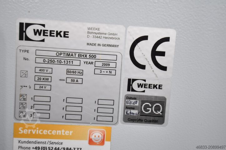 Gennemløbende bearbejdningscenter Weeke Optimat BHX 500