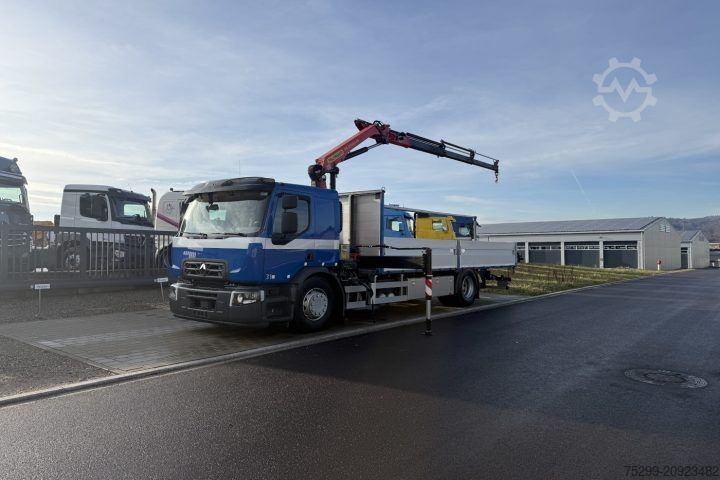 Grue montée sur camion Renault D Wide 18.380 4x2 PK 12002 EH / Swiss-Vehicle